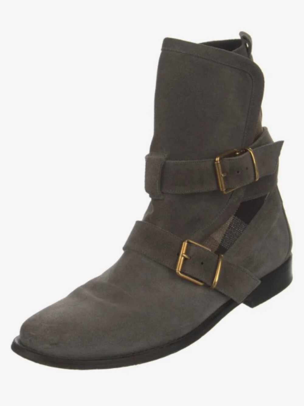 Burberry Suede Moto Boots - Picture 2 of 7